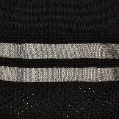 Girls black mesh insert sporty jumper